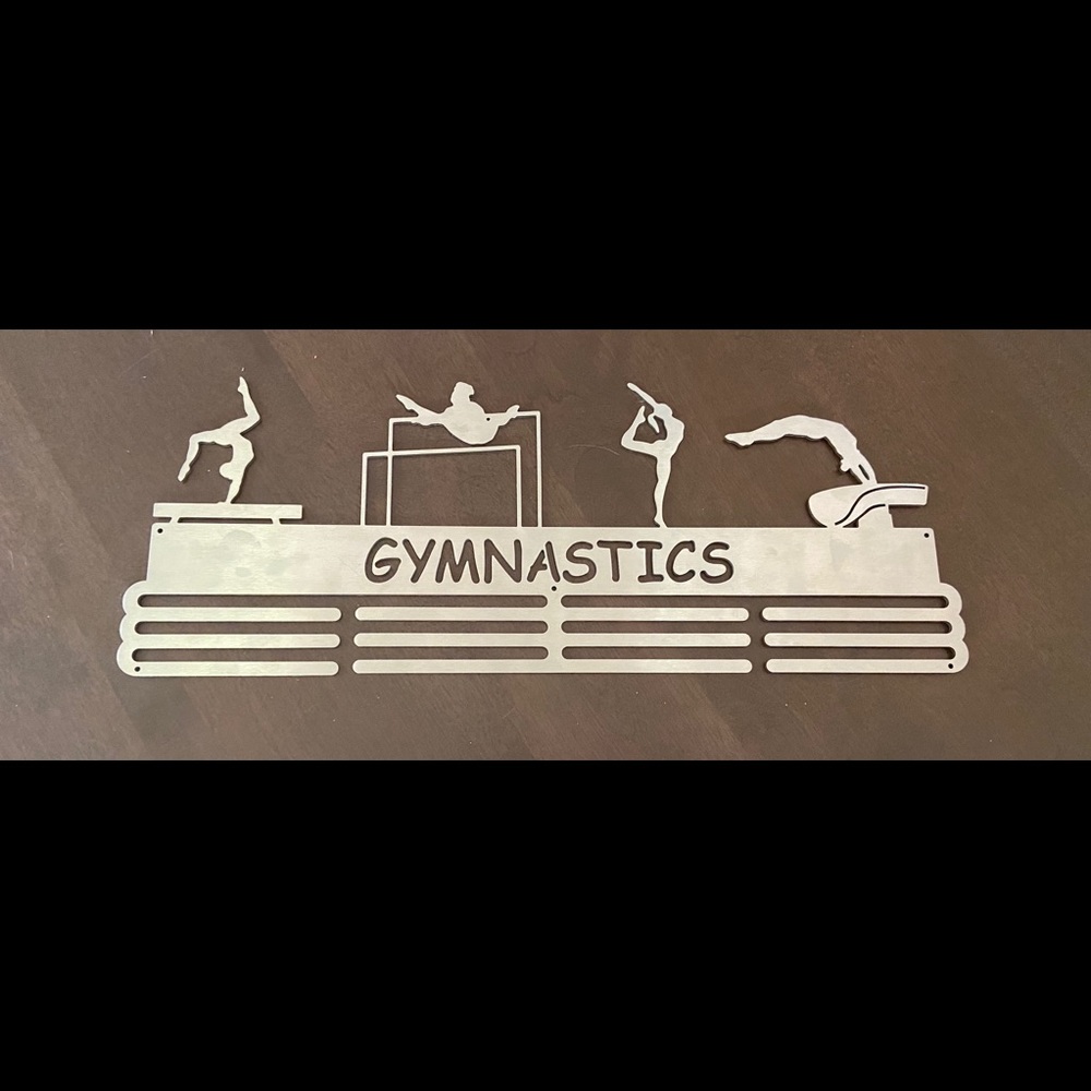 Gymnastics metal award ribbon holder